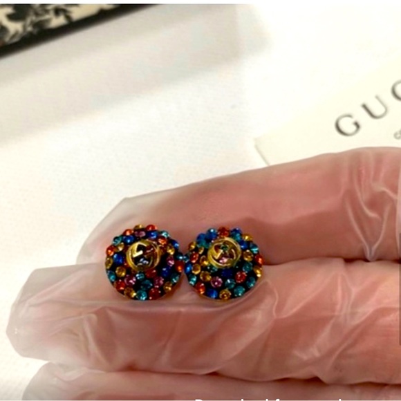 Authentic Gucci Multi crystal studs - Picture 1 of 4